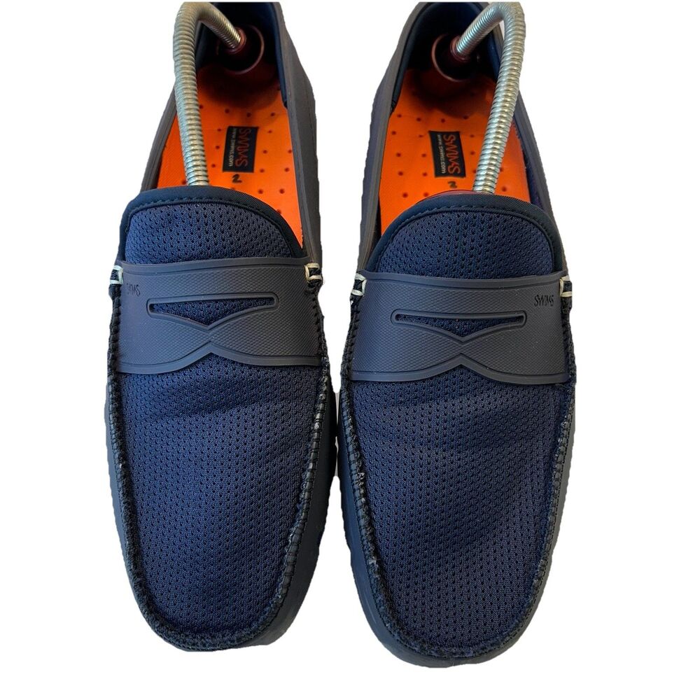 SWIMS Penny Loafers Slip On Classic Boat/ Deck Shoes Sz 11 Navy Blue